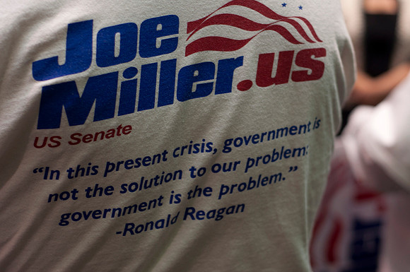 Joe Miller's supporter t-shirt