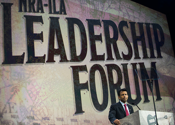 Republican Presidential Contenders Speak At 2015 NRA Convention.