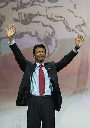 Republican Presidential Contenders Speak At 2015 NRA Convention.