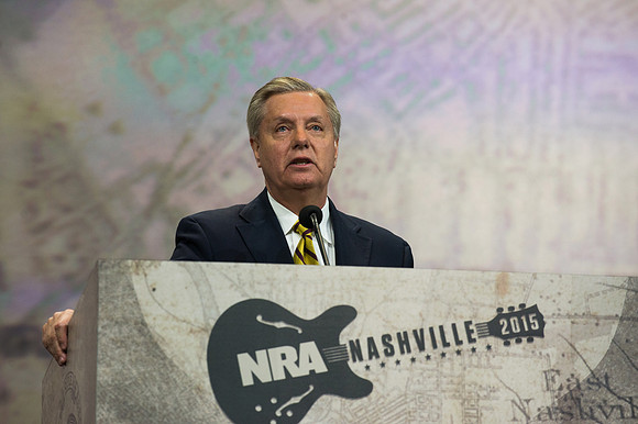 Republican Presidential Contenders Speak At 2015 NRA Convention.