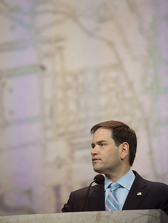 Republican Presidential Contenders Speak At 2015 NRA Convention.