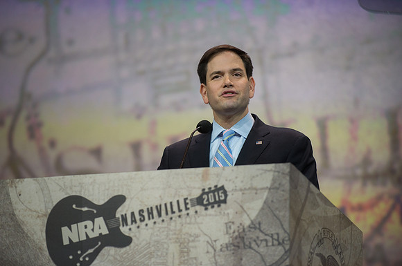 Republican Presidential Contenders Speak At 2015 NRA Convention.