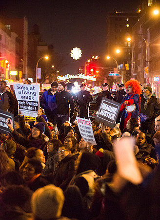 Protesters take to the Streets of Brooklyn Thursday Night.