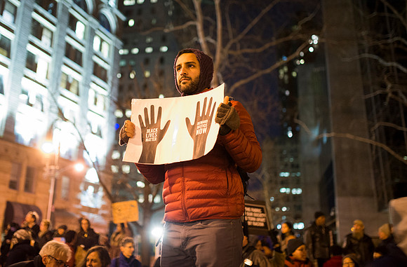 Protests against Police Violence in New York City Cross the Broo