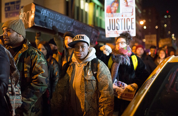 Protesters take to the Streets of Brooklyn Thursday Night.