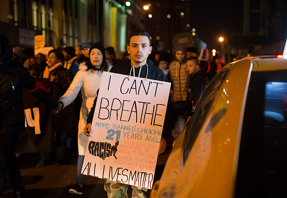 Protesters take to the Streets of Brooklyn Thursday Night.