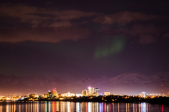 Aurora over Anchorage